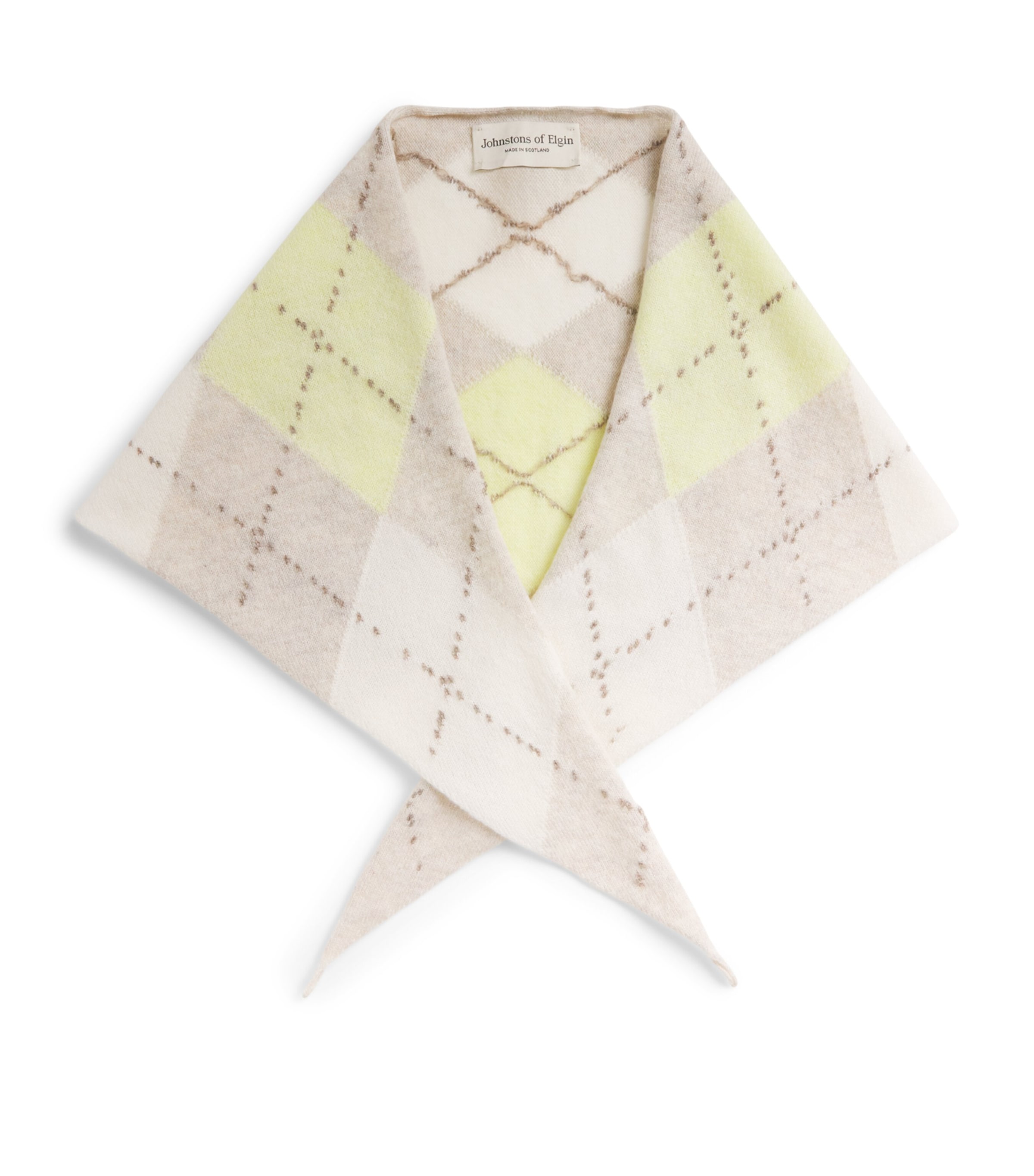 Johnstons Of Elgin Cashmere Clan Bandana Lunan Sand