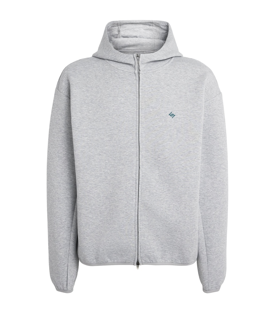 Represent 247 Mens 247 Numbers Zip-Up Hoodie Grey Marl
