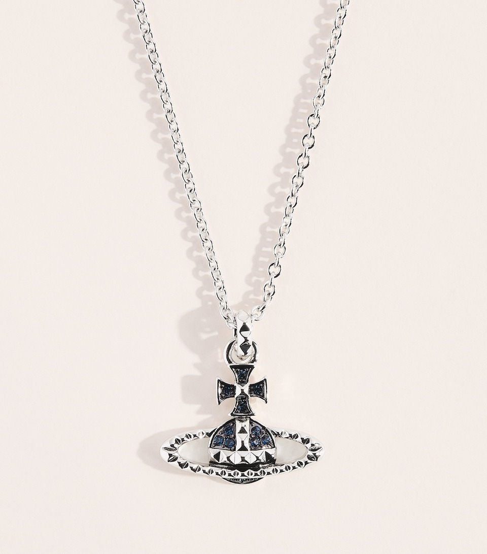 Vivienne Westwood Mayfair Bas Relief Pendant Necklace Rhod/gnm/mon Cr