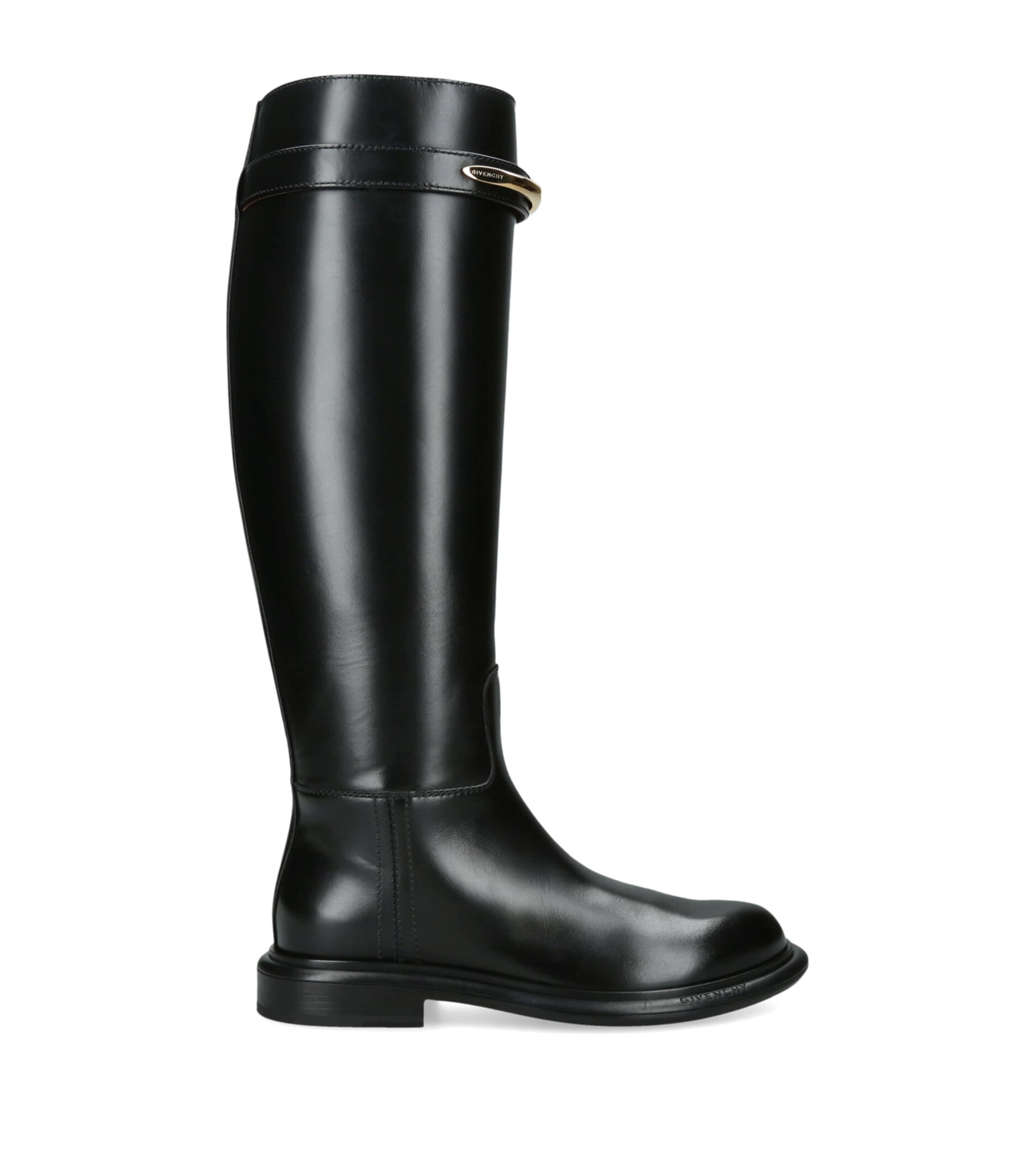 Givenchy Leather Pinch Riding Boots Black