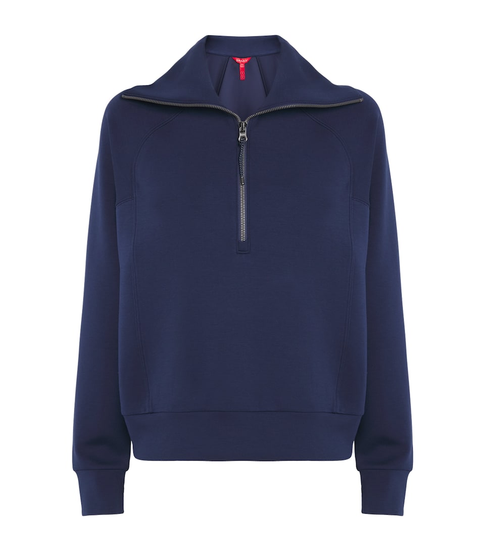 SPANX Womens SPANX AirEssentials Half-Zip Sweater Timeless Navy