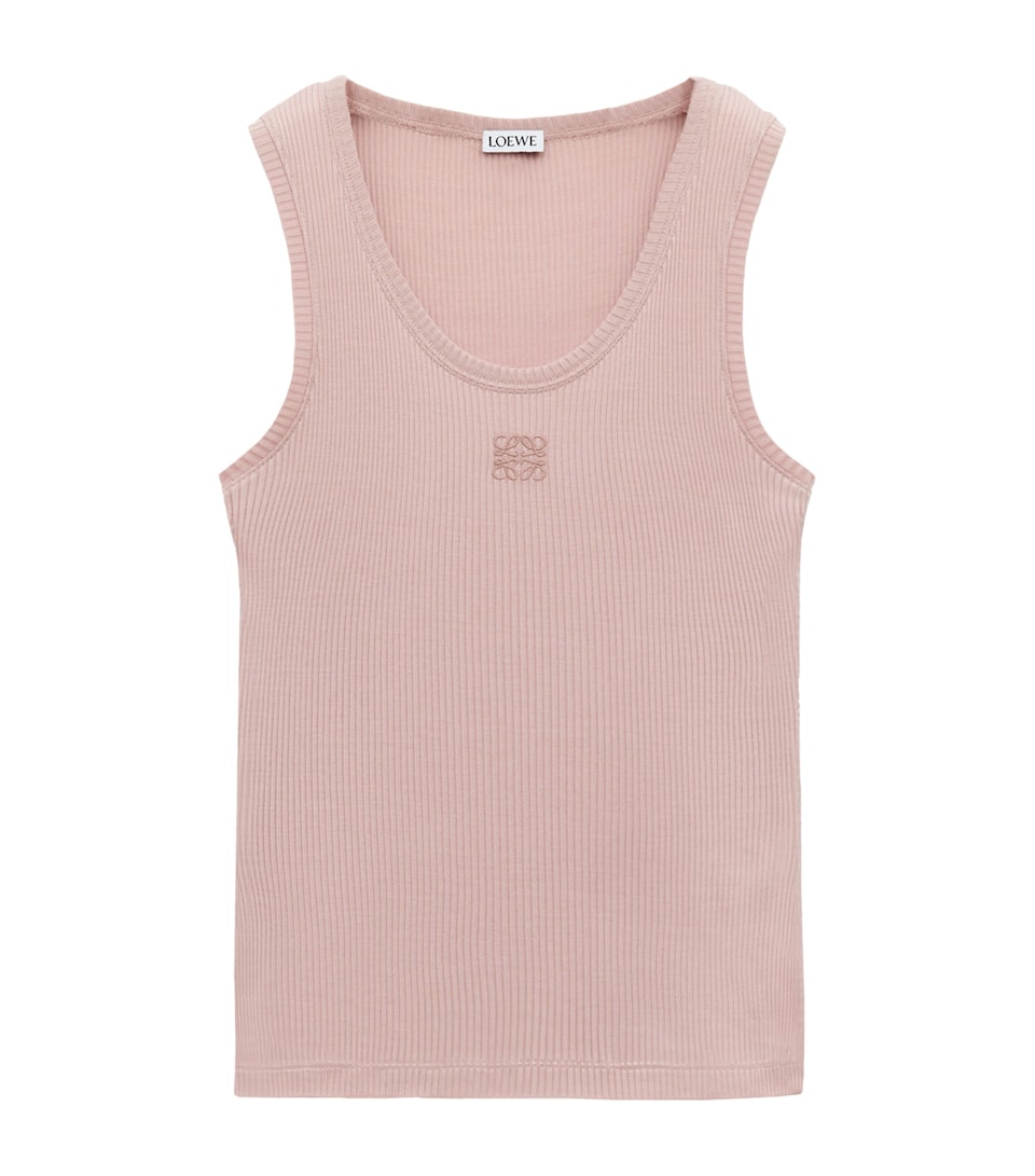 Silk-Blend Anagram Tank Top
