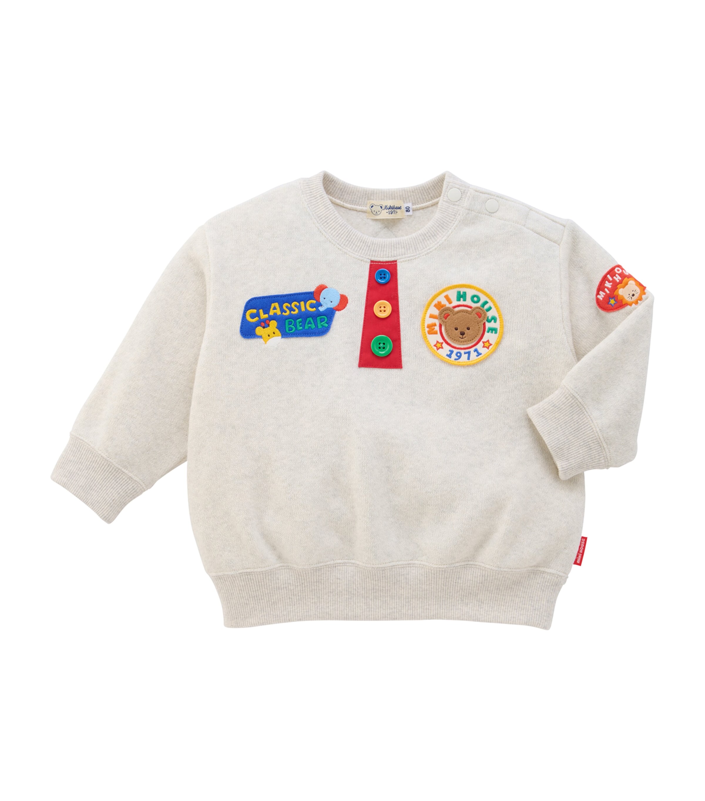 Miki House Classic Bear Appliqué Sweatshirt (12 Months - 4 Years)