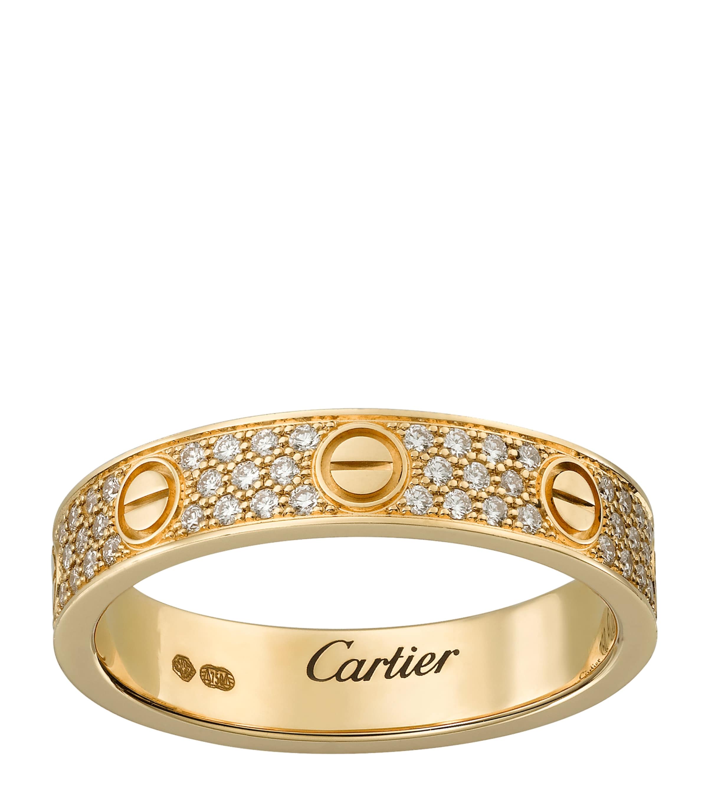 Yellow Gold and Diamond LOVE Ring