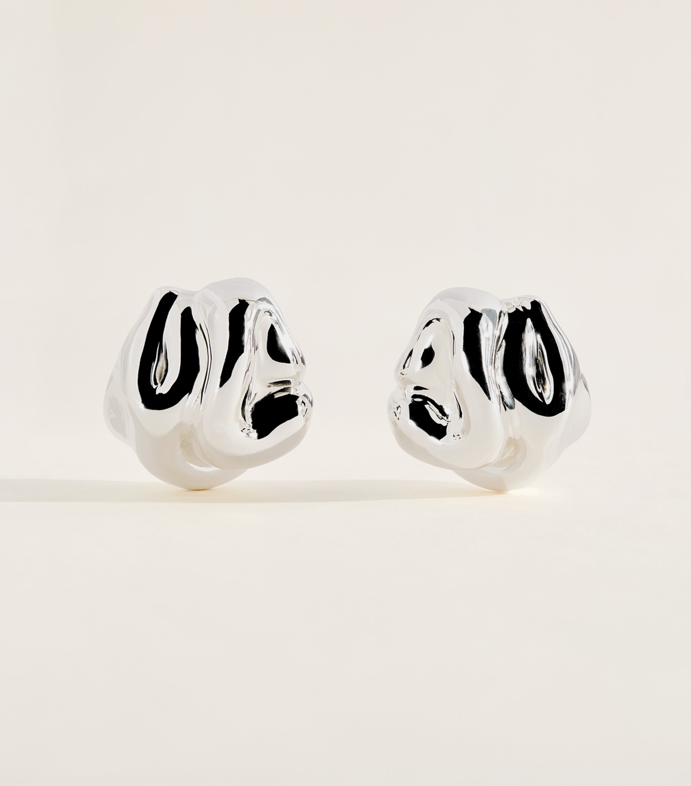 Completedworks Irregular Stud Earrings Silver Plated