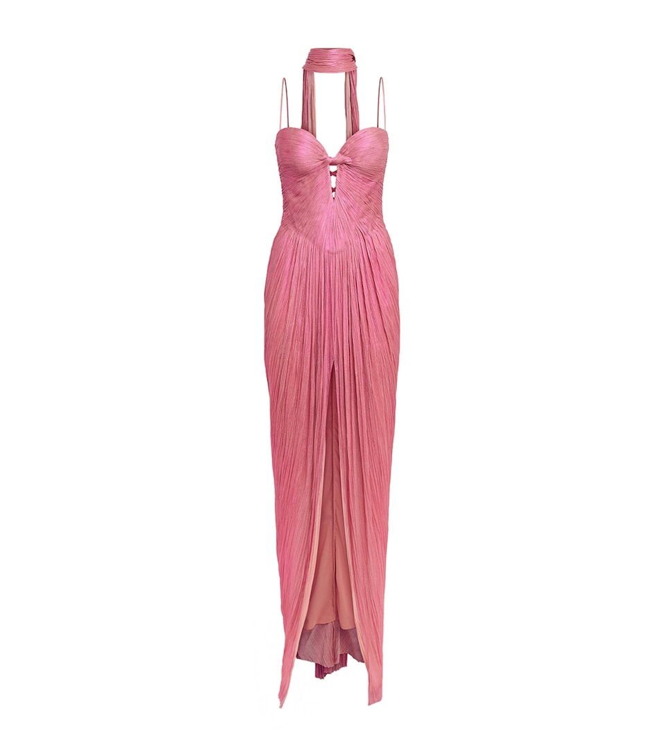 Silk Cut-Out Tonia Maxi Dress