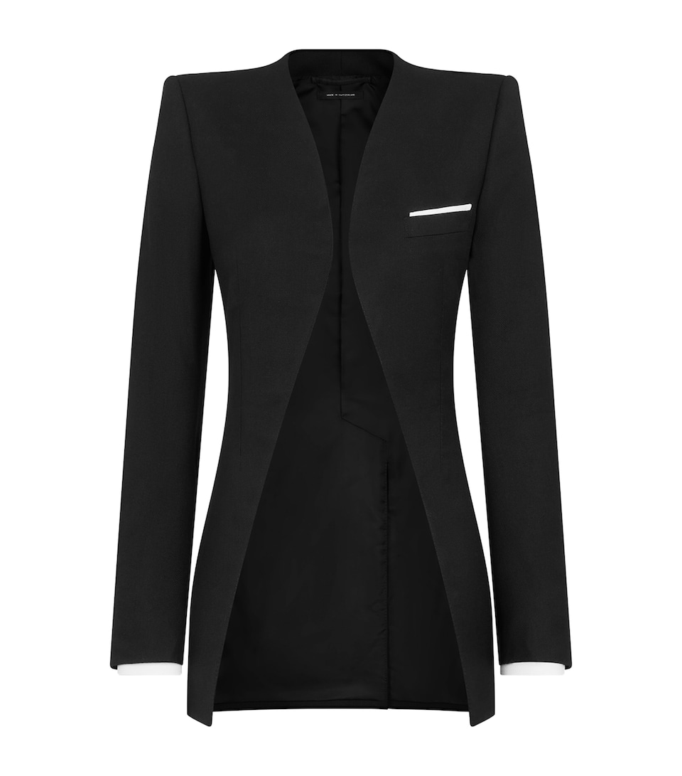 TOM FORD Womens Wool-Silk Collarless Jacket Naa