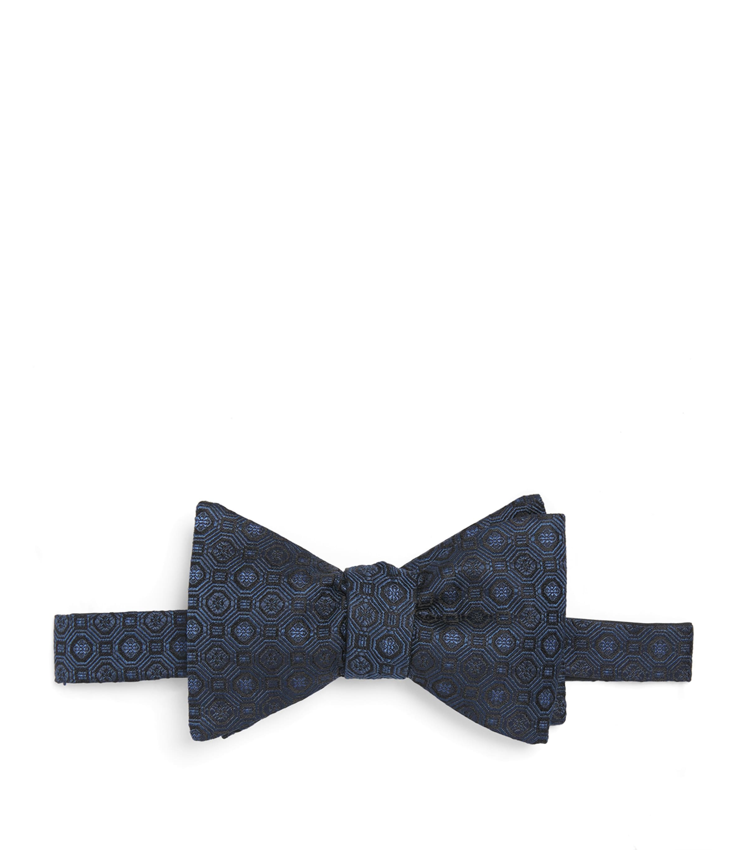 Eton Silk Medallion Bow Tie Navy Blue