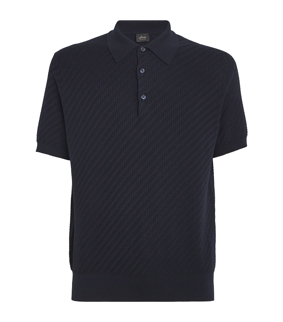 Cotton-Silk-Cashmere Polo Shirt