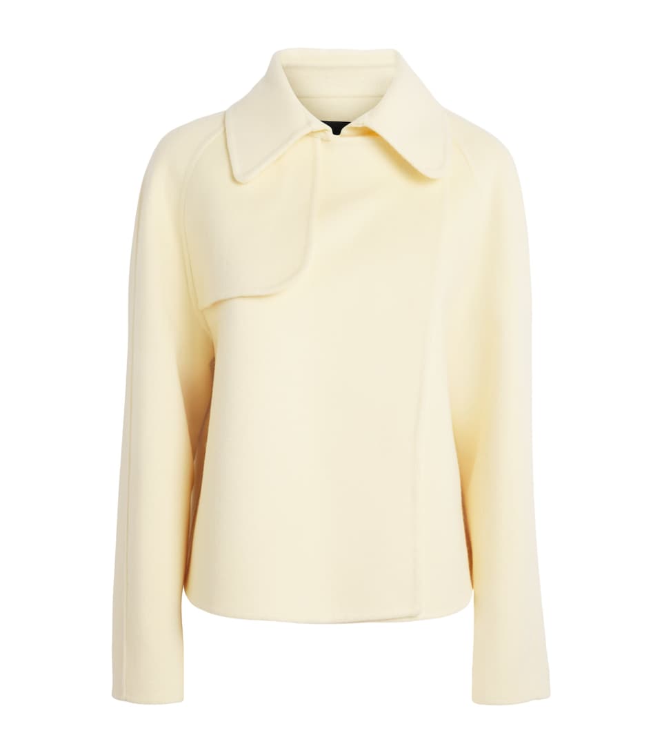 Fabiana Filippi Womens Cashmere-Wool Trench Jacket Giallo