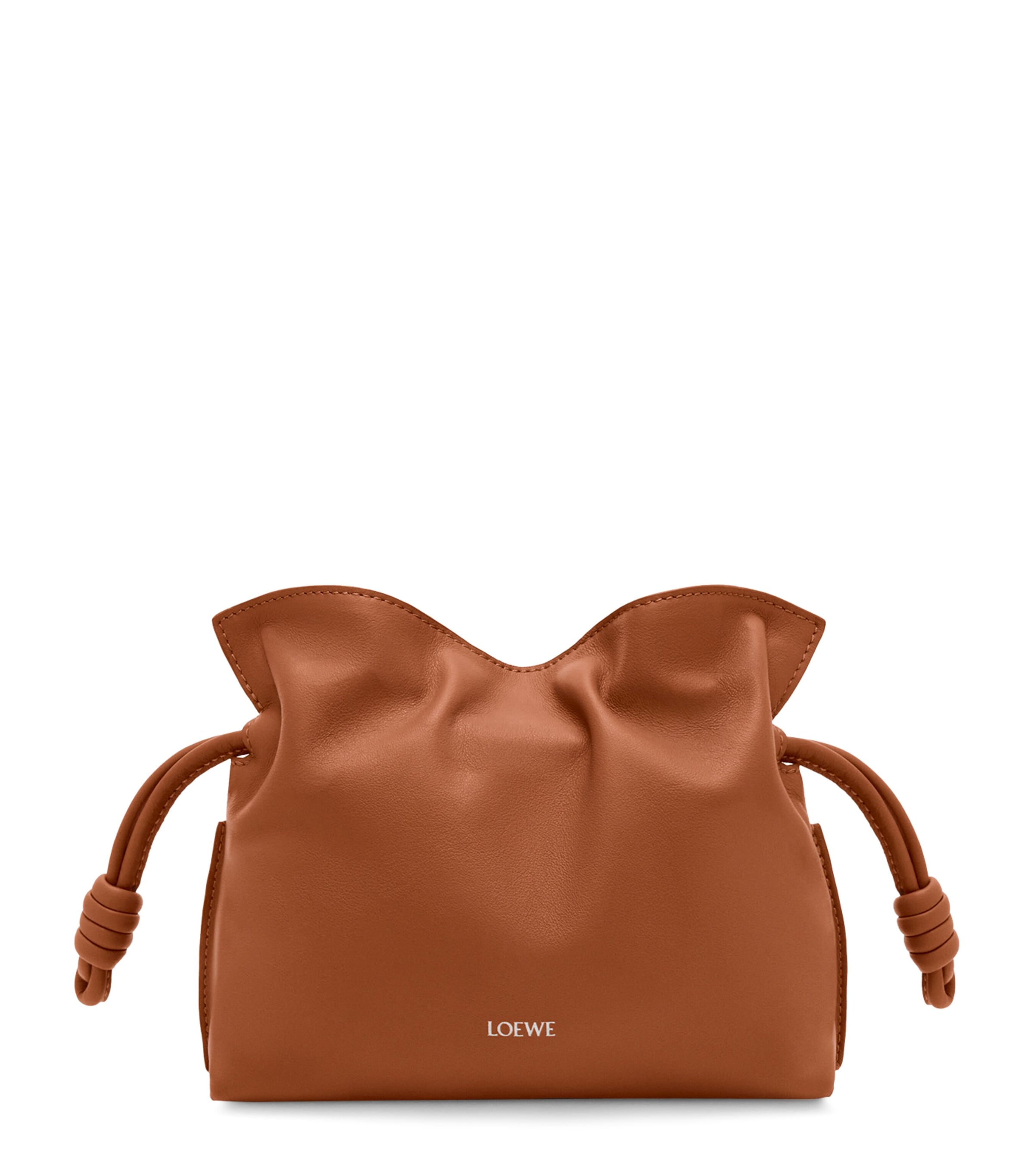 LOEWE Beige Mini Leather Flamenco Purse | Harrods US