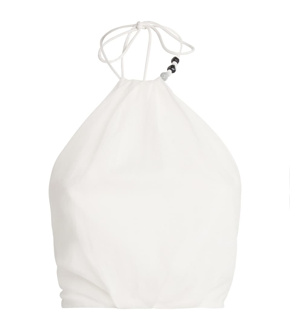 Cotton Azura Halterneck Crop Top