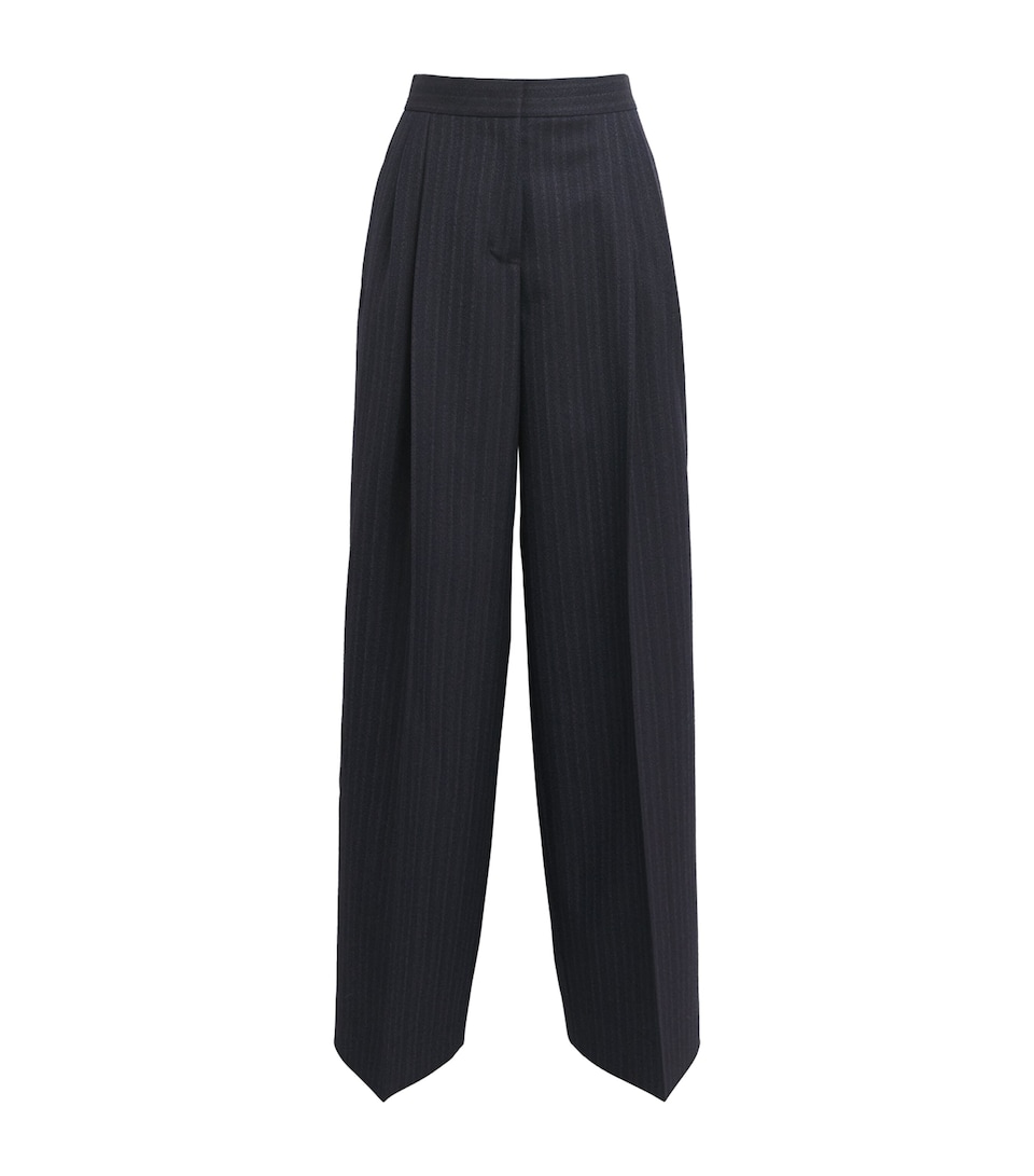 Jil Sander Womens Wool Stripe Trousers Midnight Sail