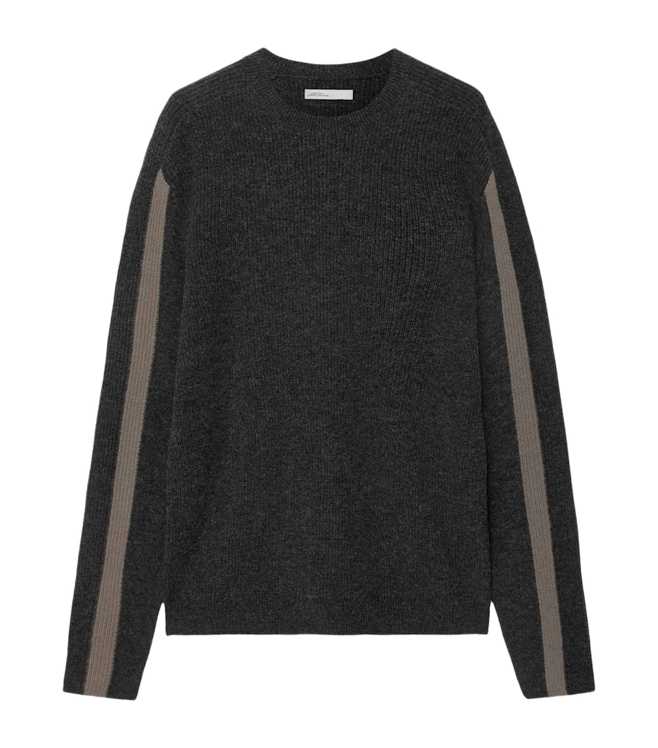 AllSaints Mens Merino Wool Hawke Sweater Charcoal Grey
