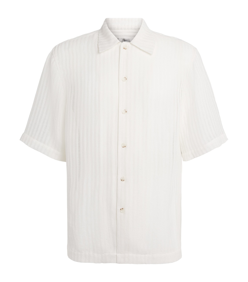 COMMAS Mens Sheer Short-Sleeve Shirt White
