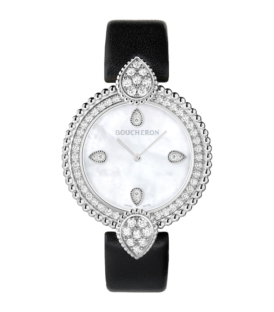 Boucheron Steel and Diamond Serpent Bohème Watch 32mm Steel