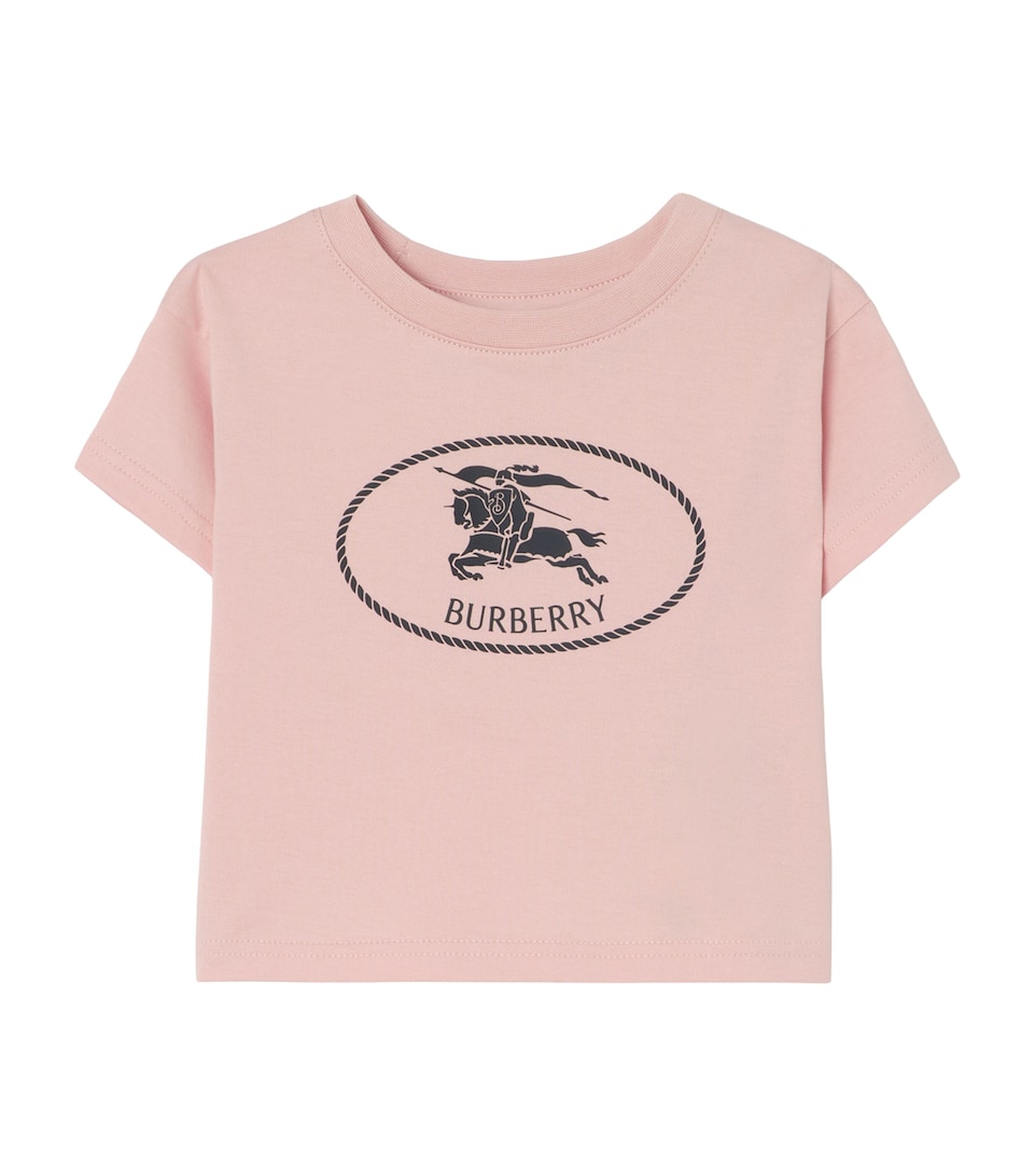 Burberry Kids Cotton EKD Stamp T-Shirt (6-36 Months) Bouquet