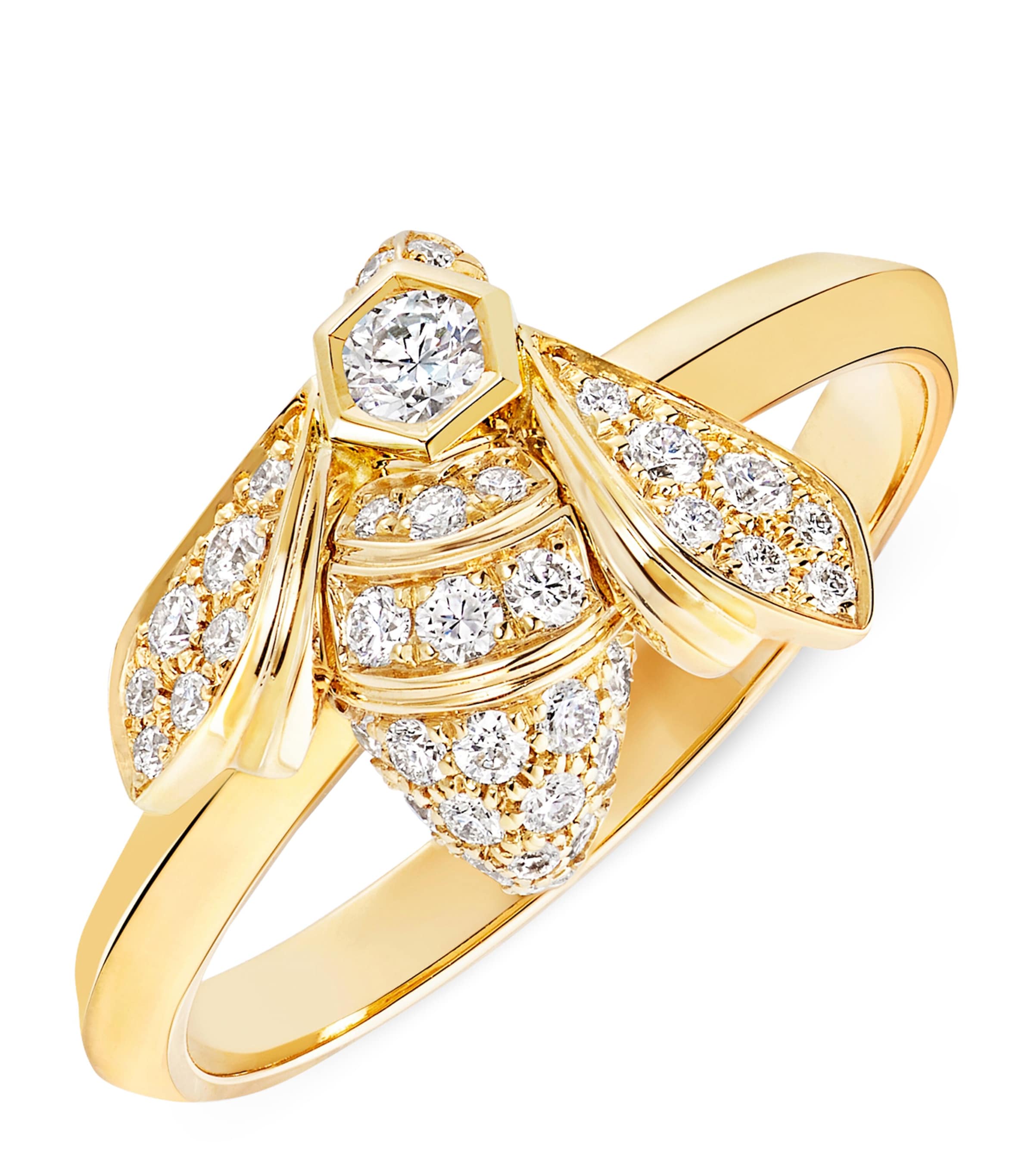 Yellow Gold and Diamond Bee de Chaumet Ring