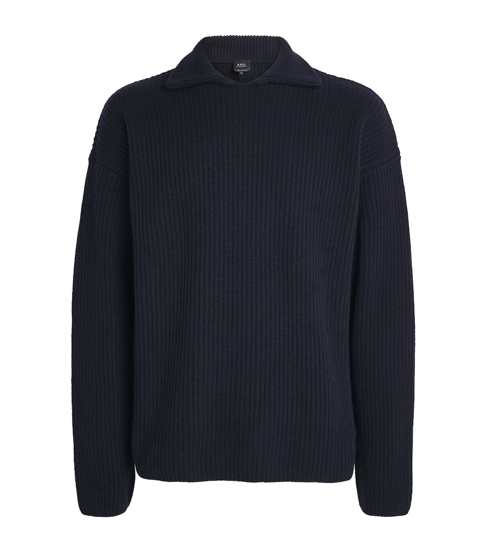 Wool-Cashmere Polo Sweater