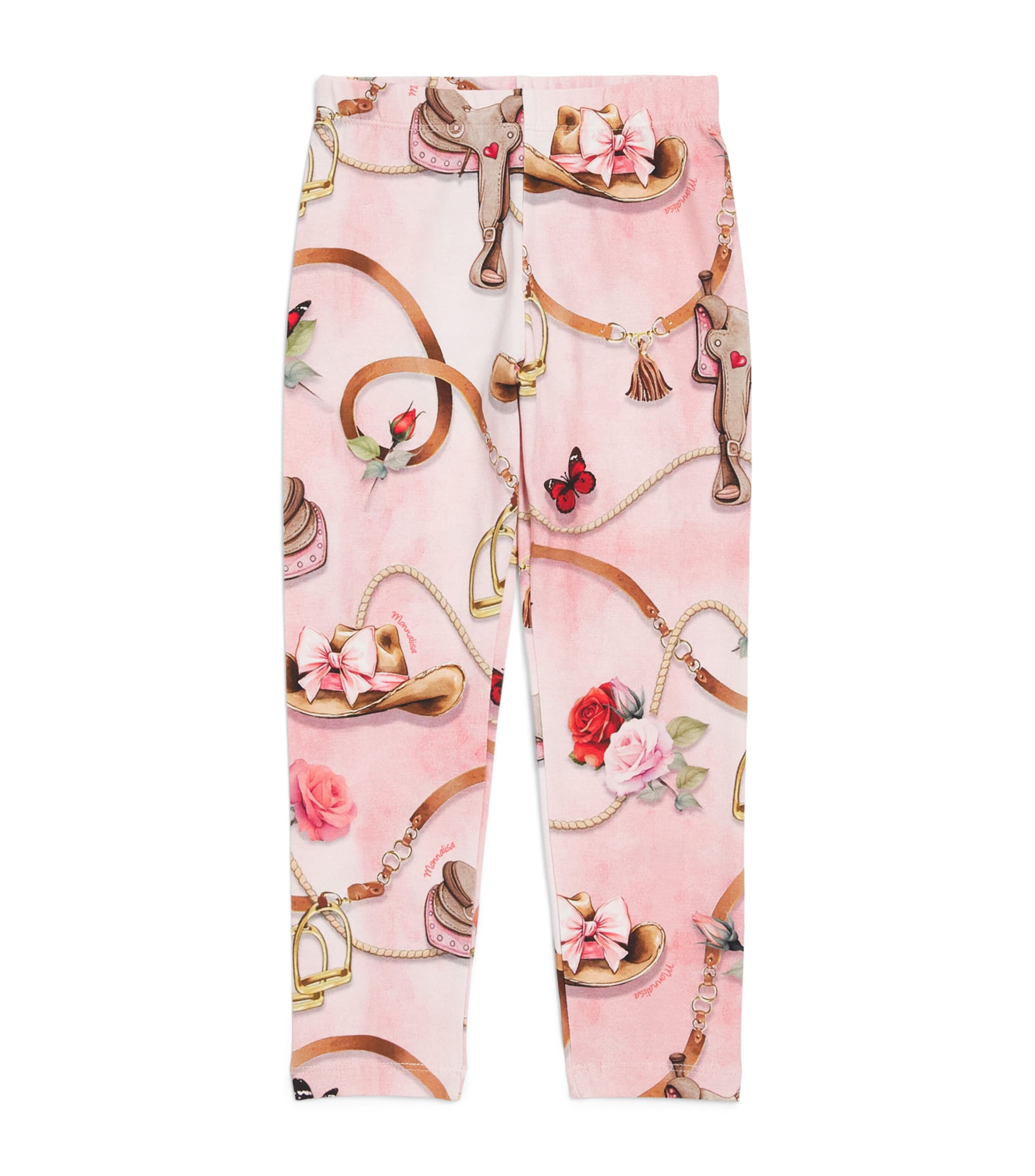 Monnalisa Velvet EquestrianTheme Leggings (2-12 Years) Lotus