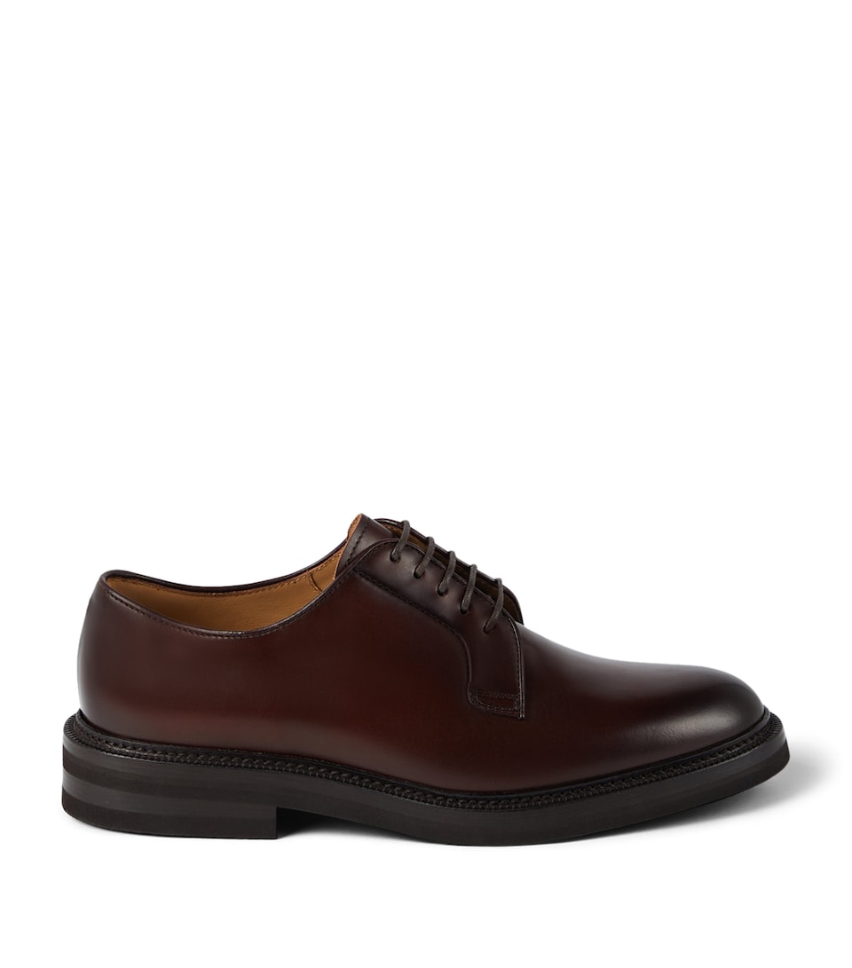 Aged Calfskin Derby Shoes