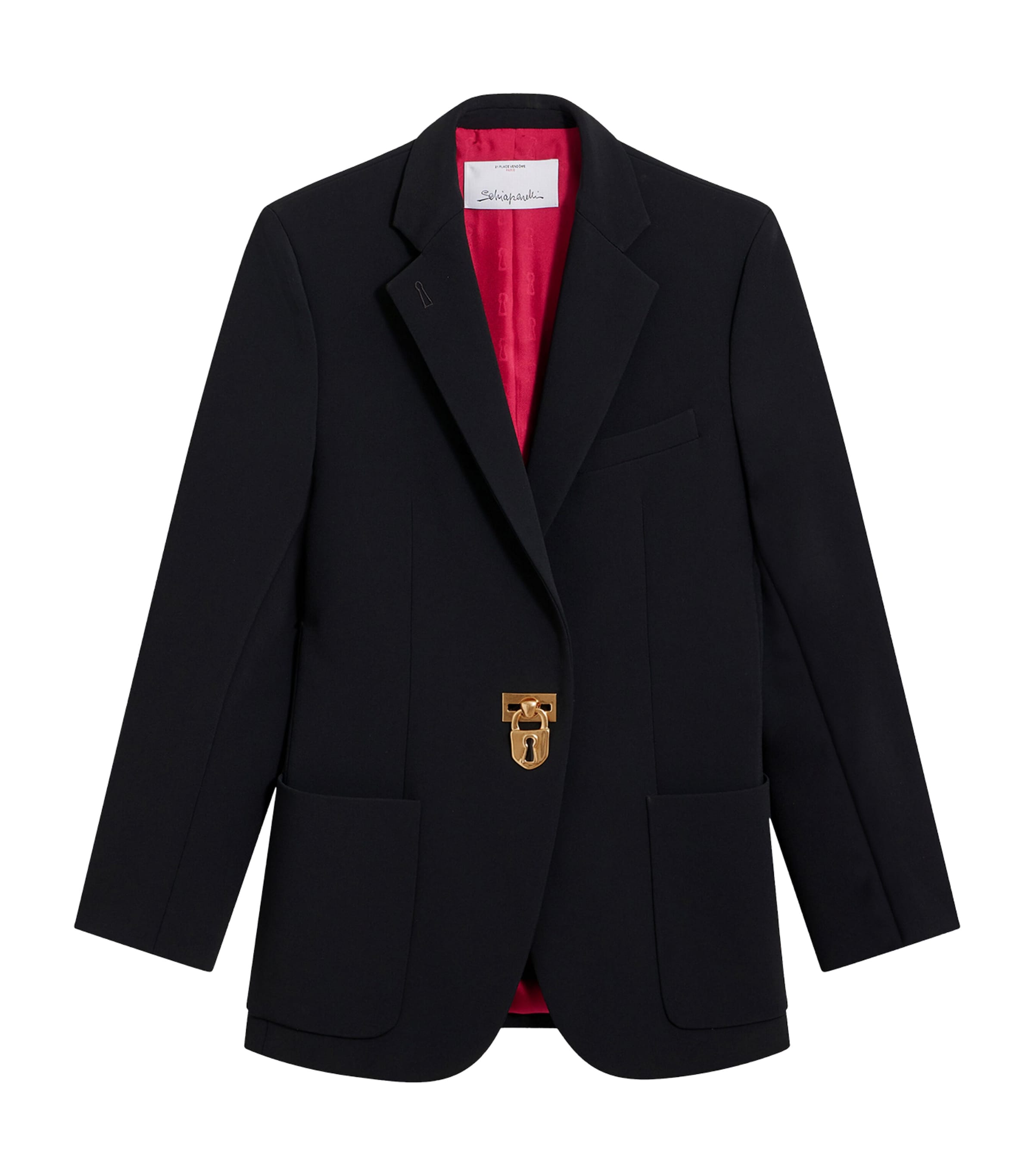 Schiaparelli Womens Padlock Blazer Black