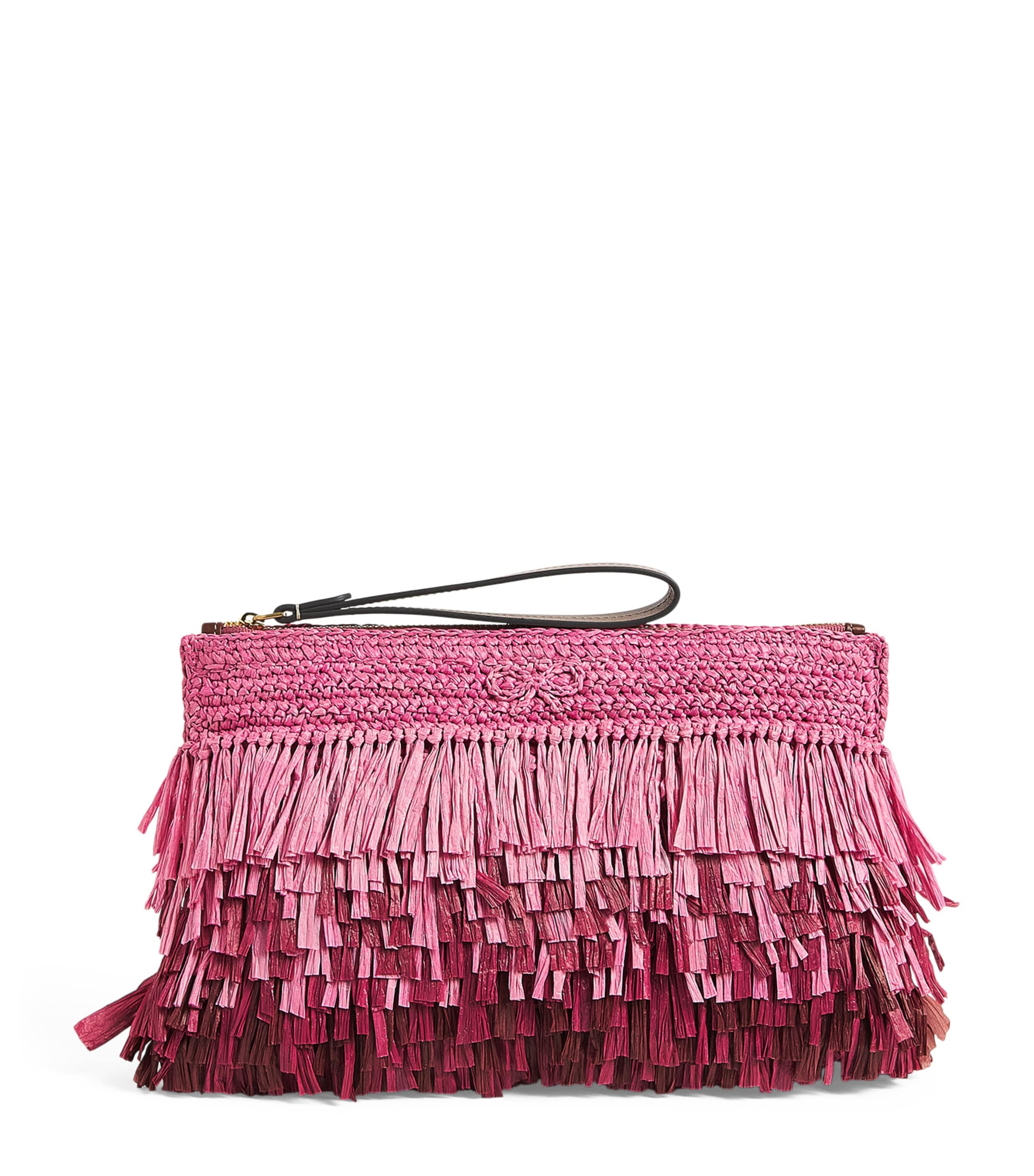 Straw Shag Clutch Bag