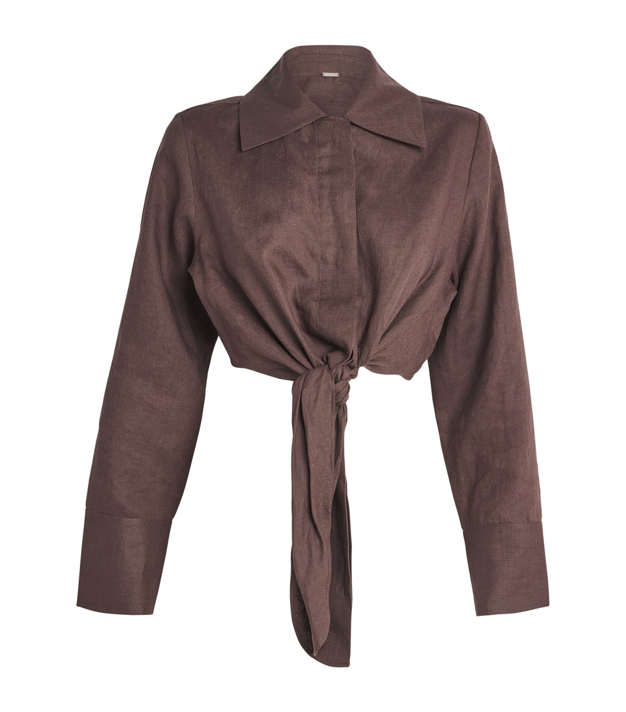 Cult Gaia Womens Linen Kate Tie Shirt Luwak