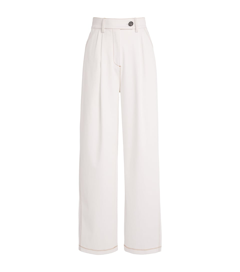 Wide-Leg Cropped Trousers
