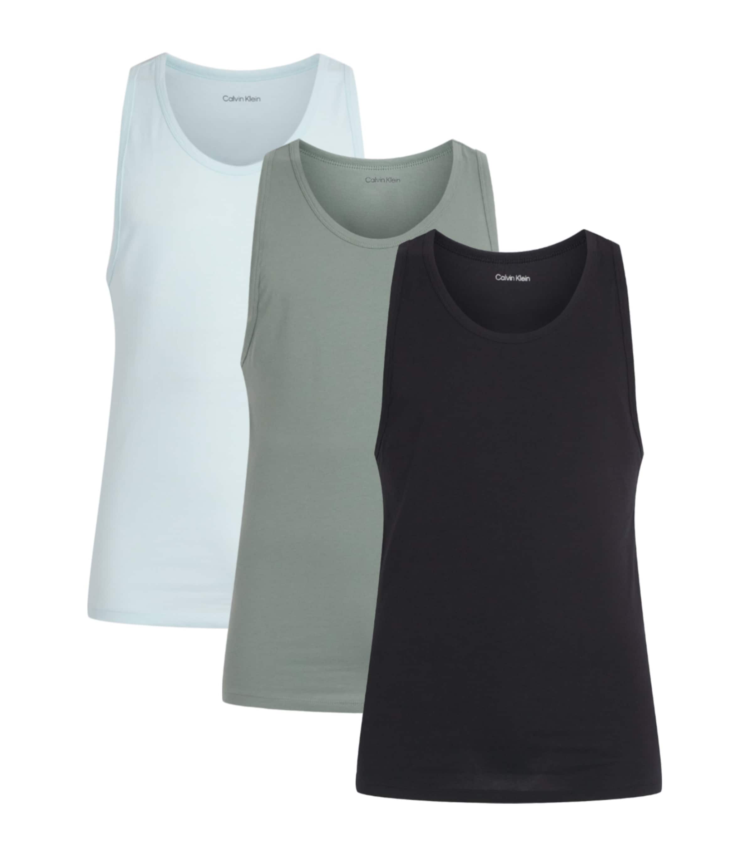 Calvin Klein Mens Stretch-Cotton Vests (Pack of 3) Rxz Wspray,black