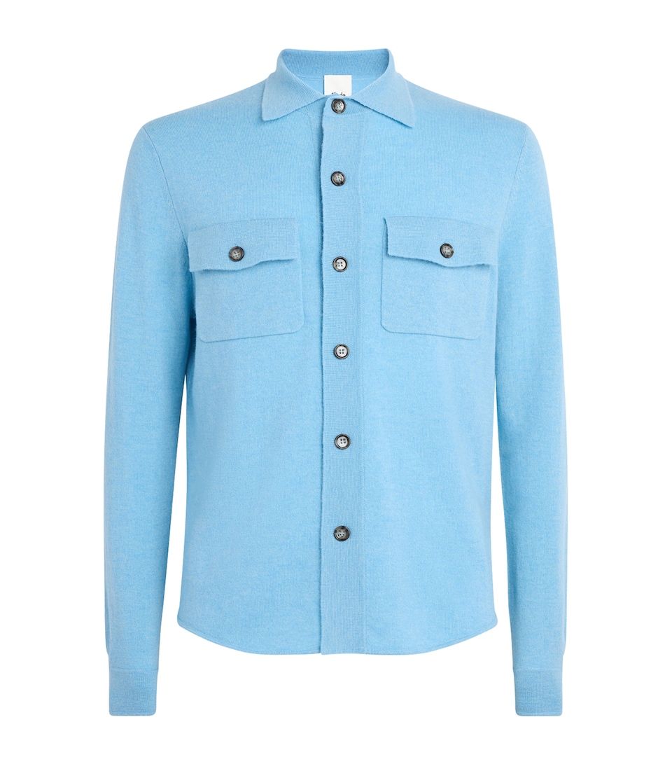 Allude Mens Virgin Wool-Cashmere Overshirt
