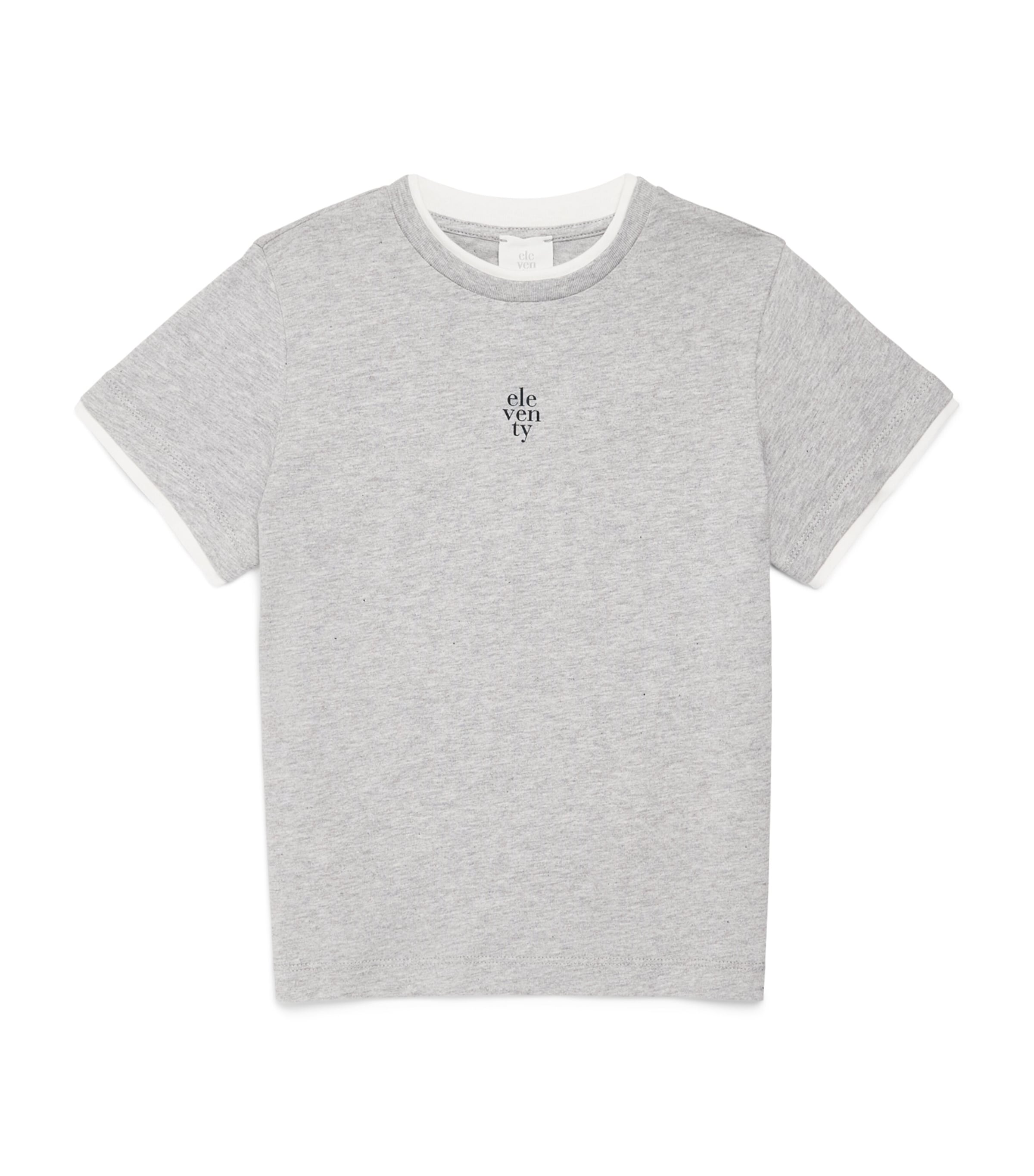 Eleventy Kids Logo Print T-Shirt (2-16 Years) Grey