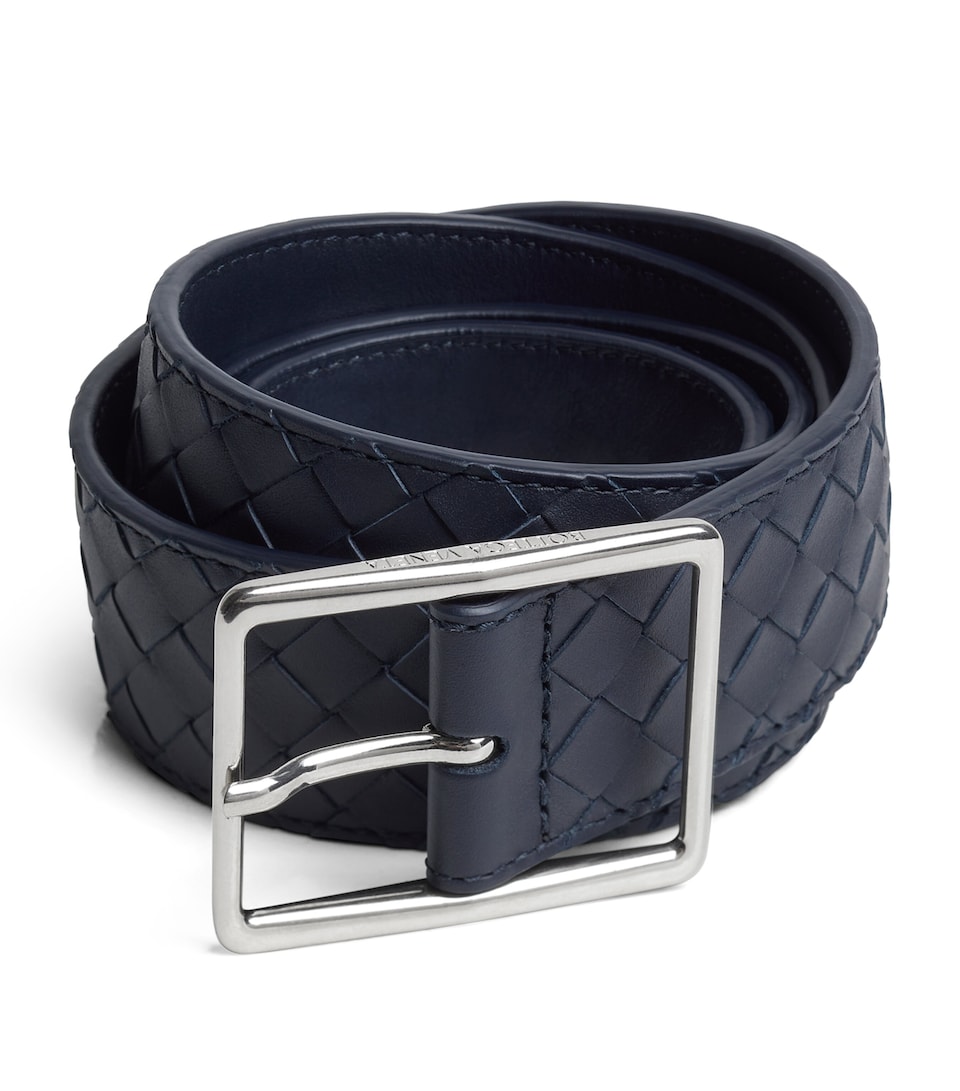 Bottega Veneta Leather Intrecciato Piccolo Belt