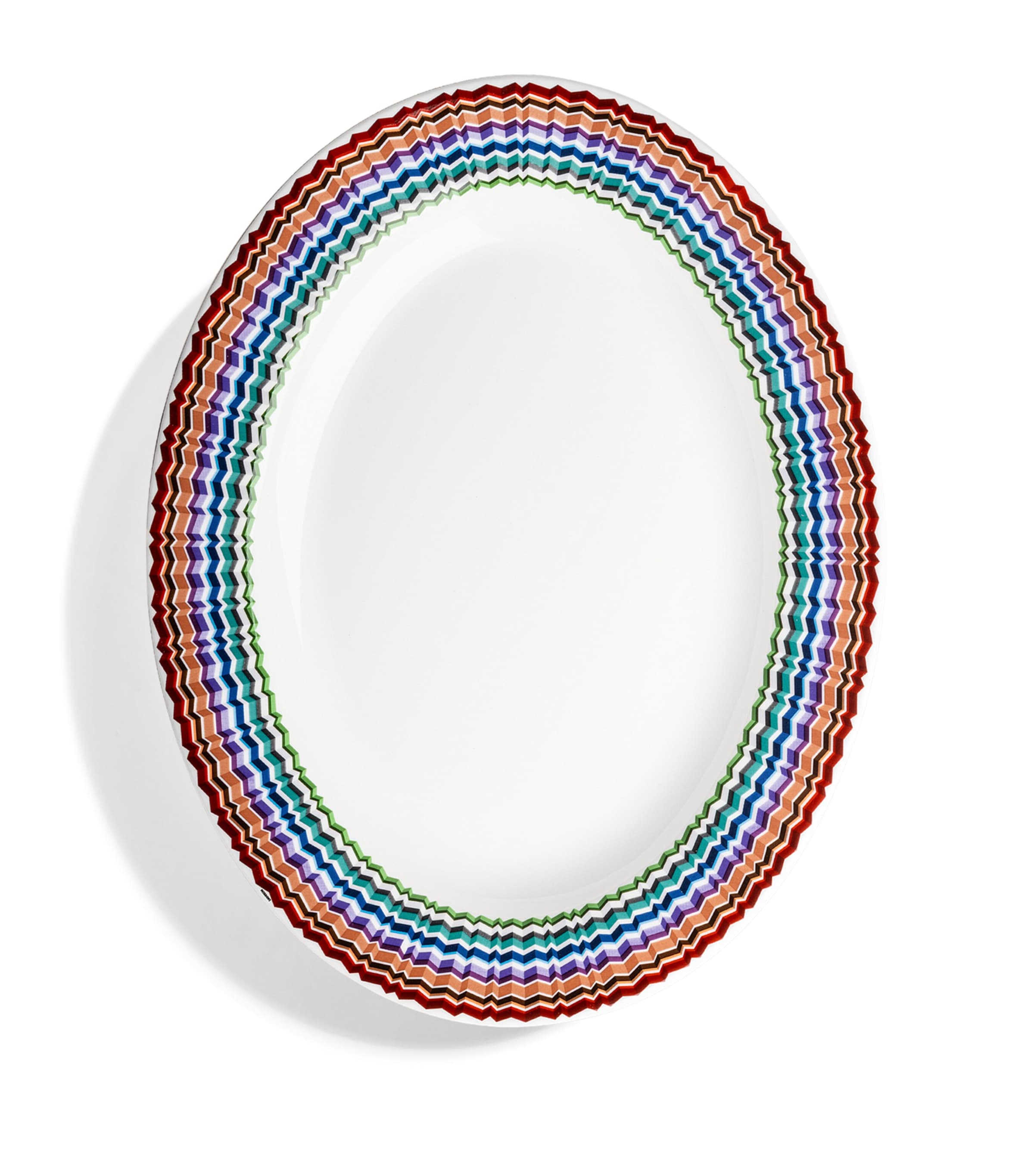Missoni Porcelain Waves Oval Plate (23cm) Multicolour