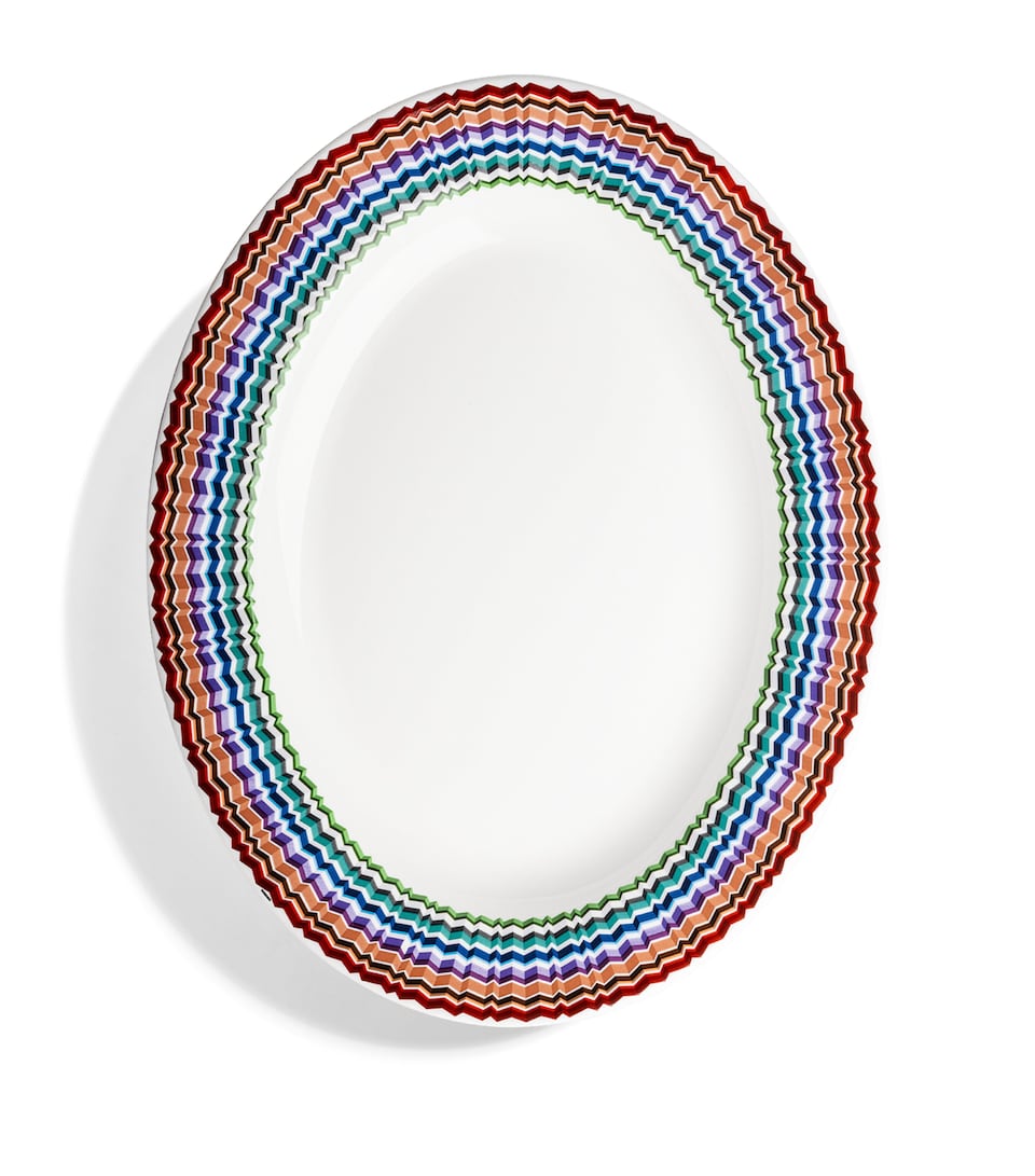Missoni Porcelain Waves Oval Plate (23cm) Multicolour