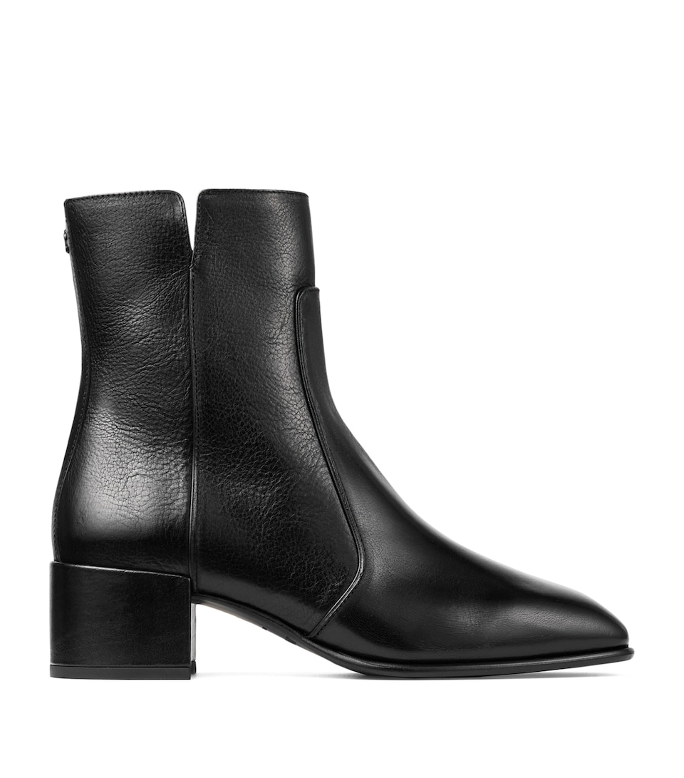 Jimmy Choo Eliot 45 Leather Ankle Boots Black