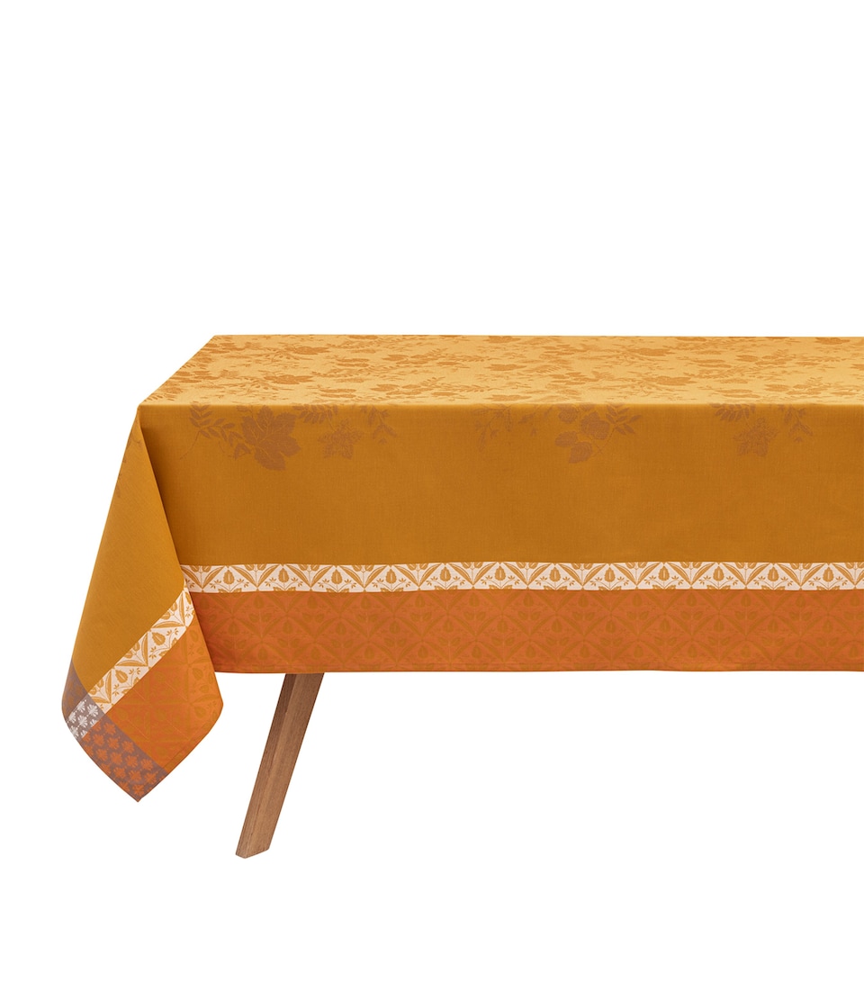 Le Jacquard Français Cotton Manor Lane Tablecloth (175cm x 380cm) Orange