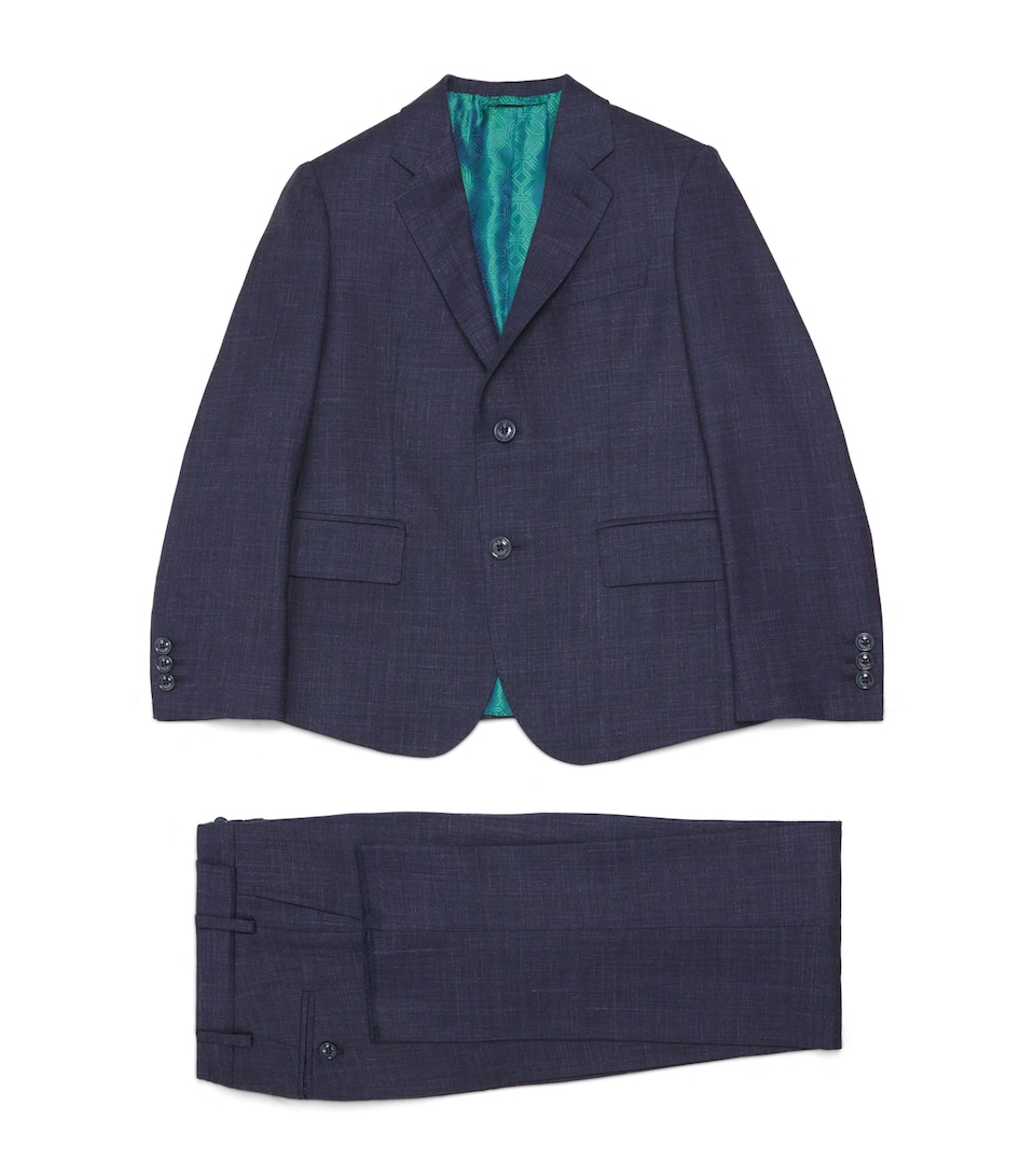 Stefano Ricci Kids Wool-Silk-Linen 2-Piece Suit (8-16 Years) Navy