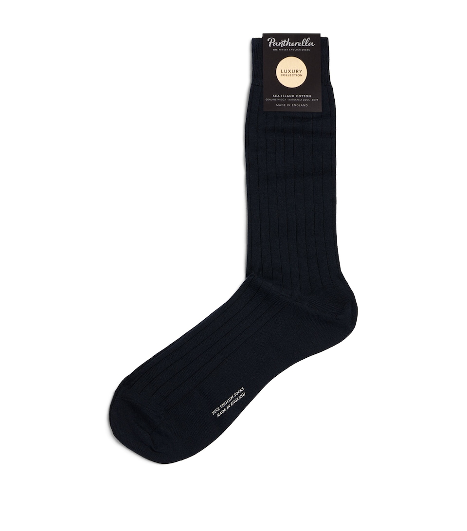 Pantherella Mens Ribbed Socks