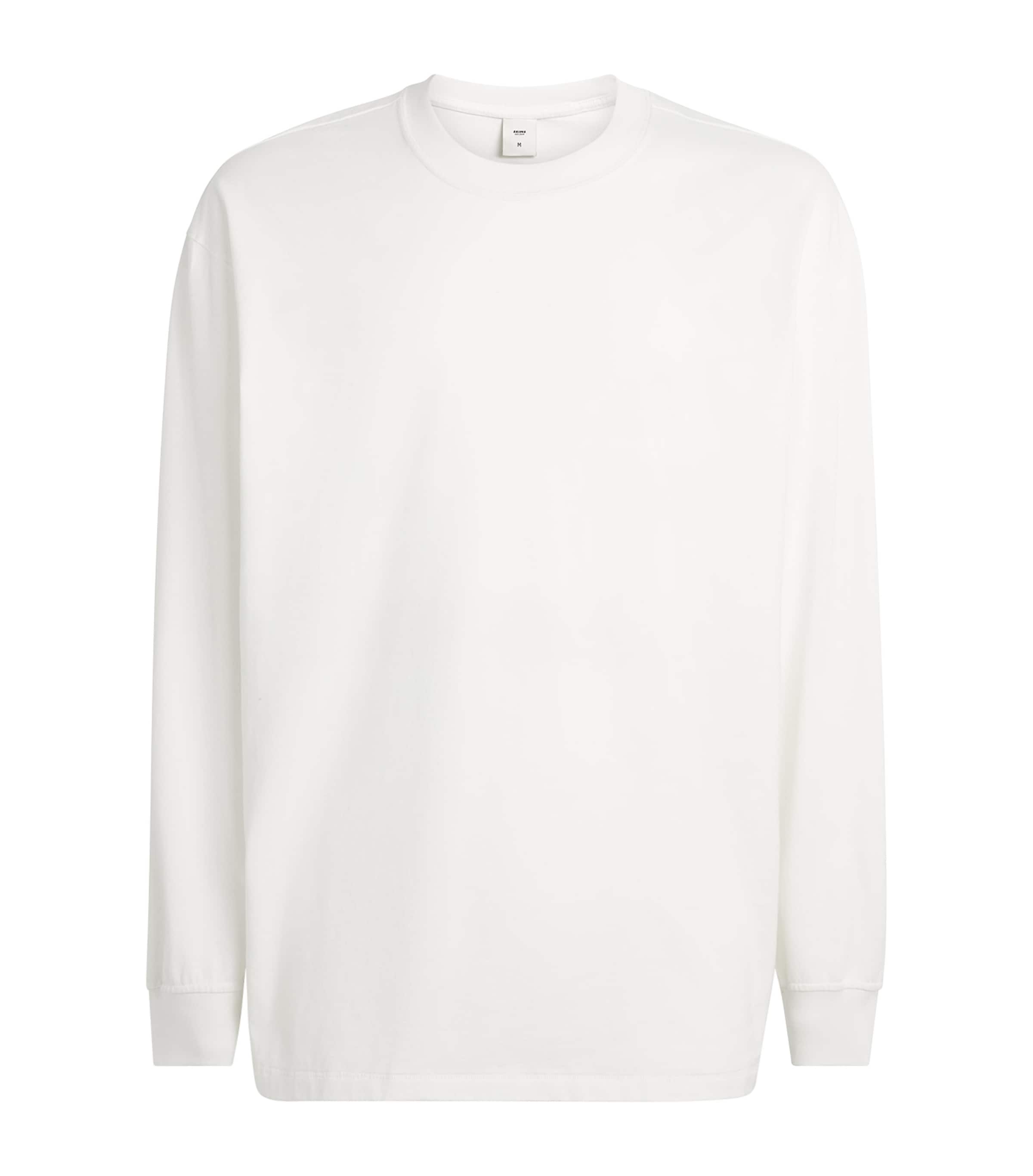Skims Mens Heavyweight Cotton Long-Sleeve T-Shirt Chalk