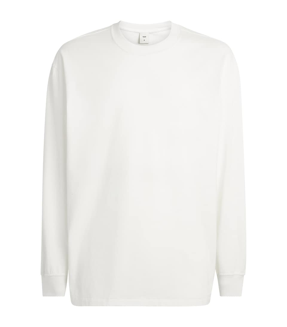 Skims Mens Heavyweight Cotton Long-Sleeve T-Shirt Chalk