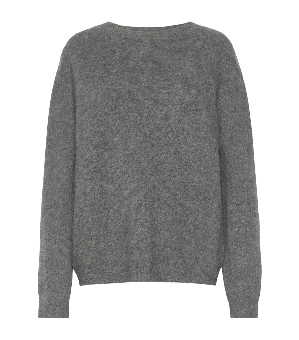 Weekend Max Mara Womens Virgin Wool-Cashmere Sweater Dark Grey