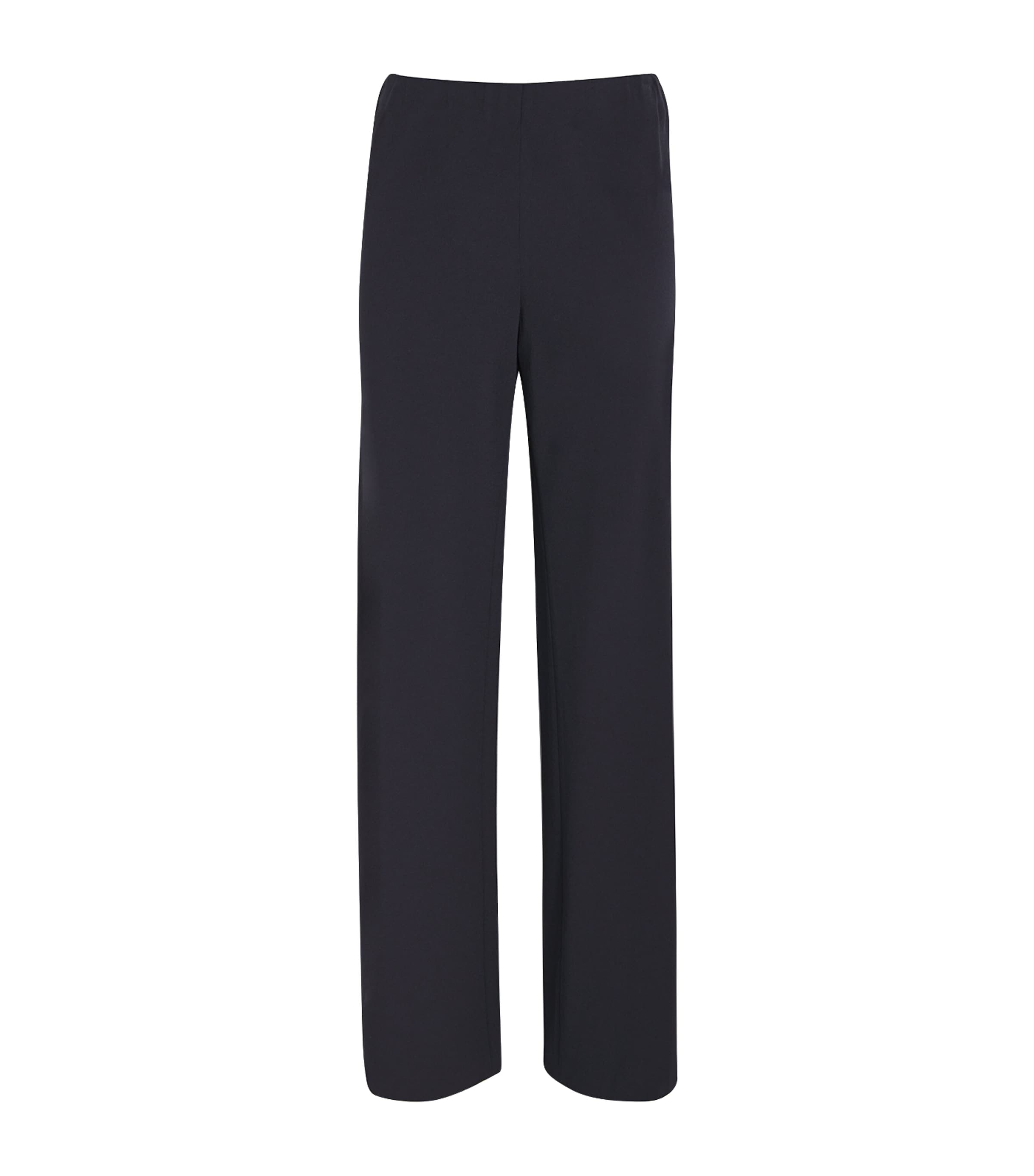 Crepe High-Waist Trousers