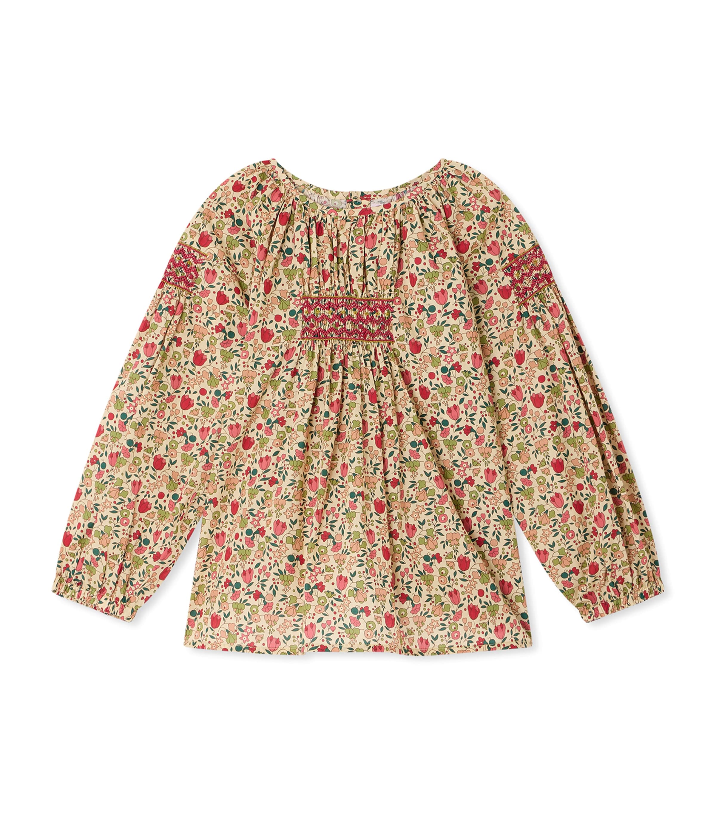 Bonpoint Cotton Floral Dress (4-8 Years) Fl Rose Fane