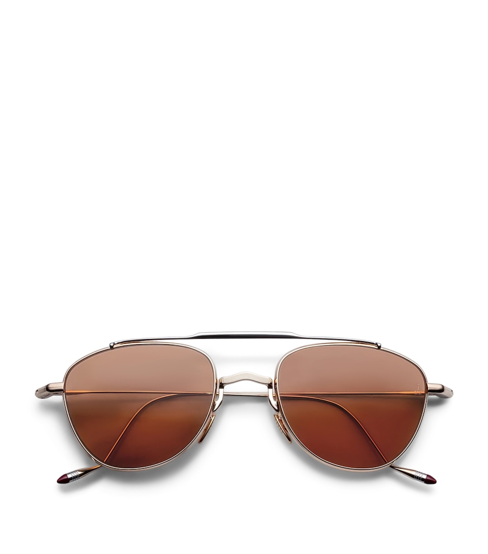 Jacques Marie Mage Titanium Flynn Aviator Sunglasses Darjeeling