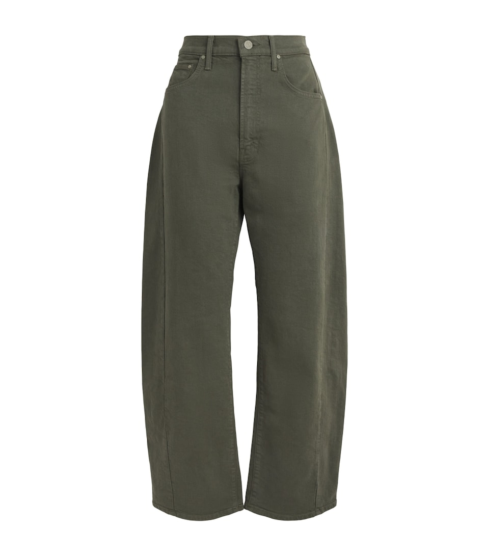MOTHER Womens The Half-Pipe Wide-Leg Jeans Forest Night