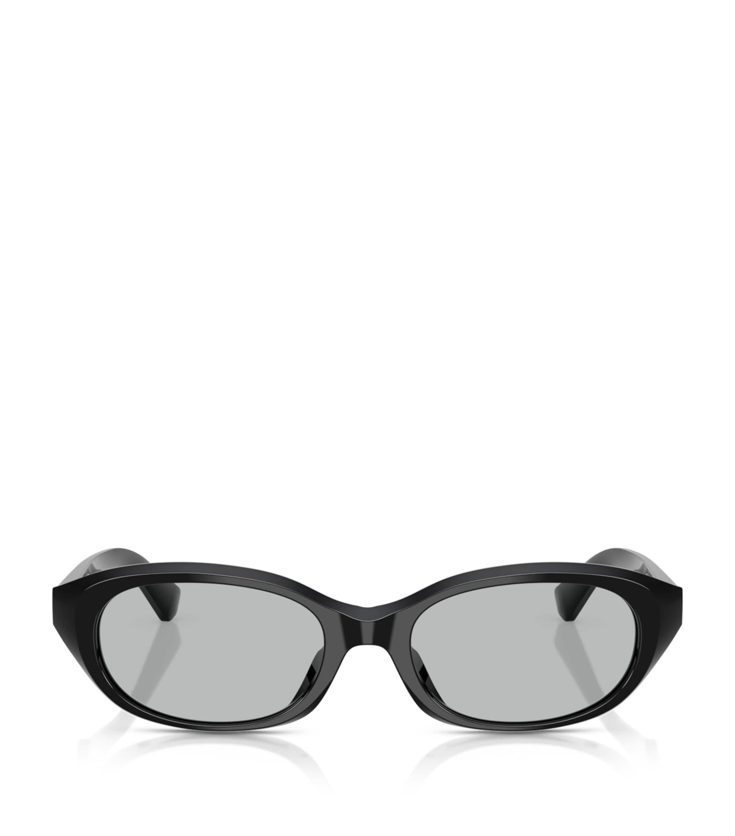 Burberry Acetate Oval Sunglasses Black