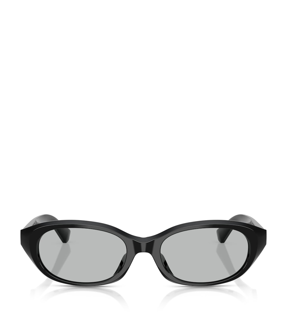 Burberry Acetate Oval Sunglasses Black