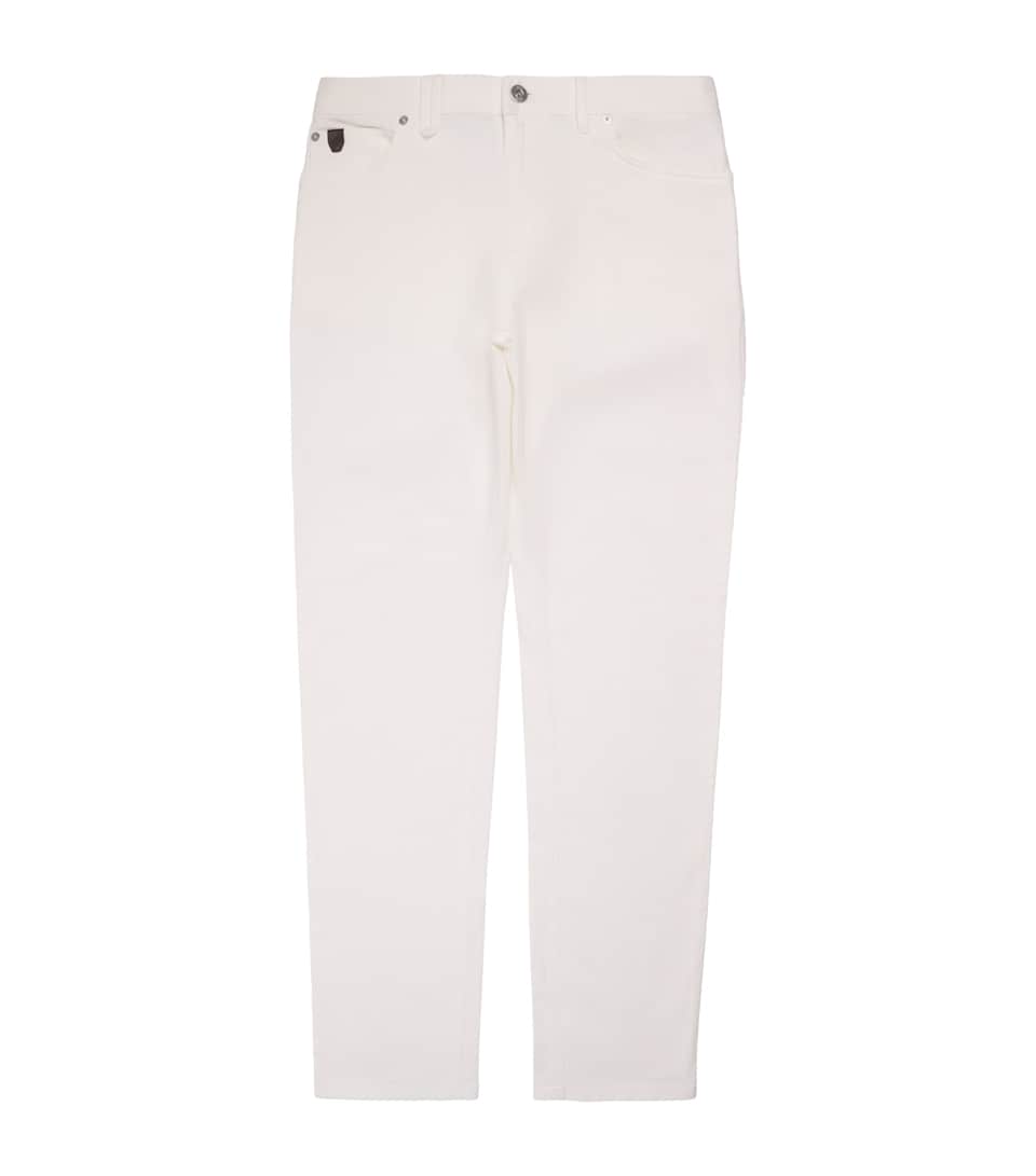Brioni Mens Stretch-Denim Straight Jeans
