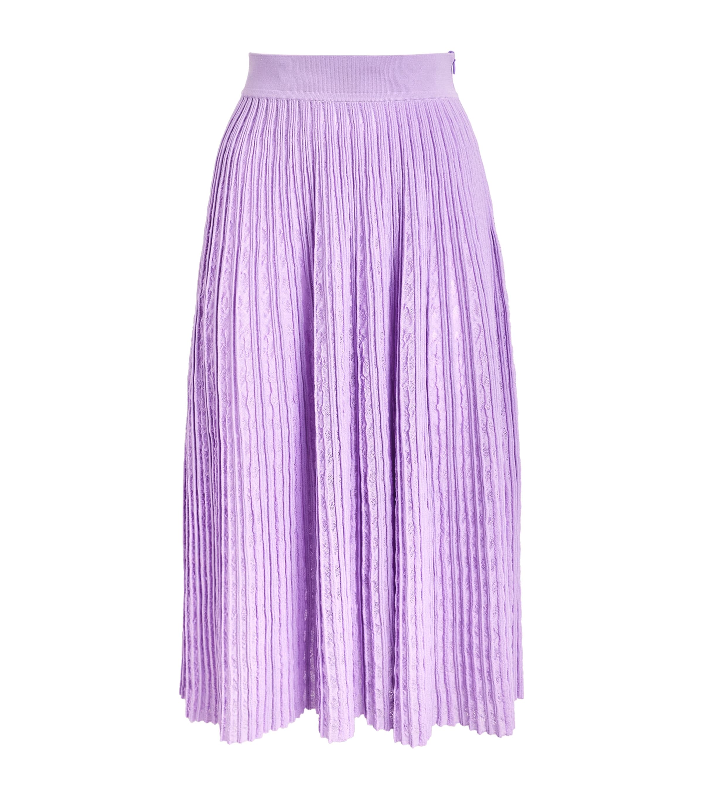 VALENTI Womens Organic Cotton-Blend Fuerteventura Midi Skirt Lilac